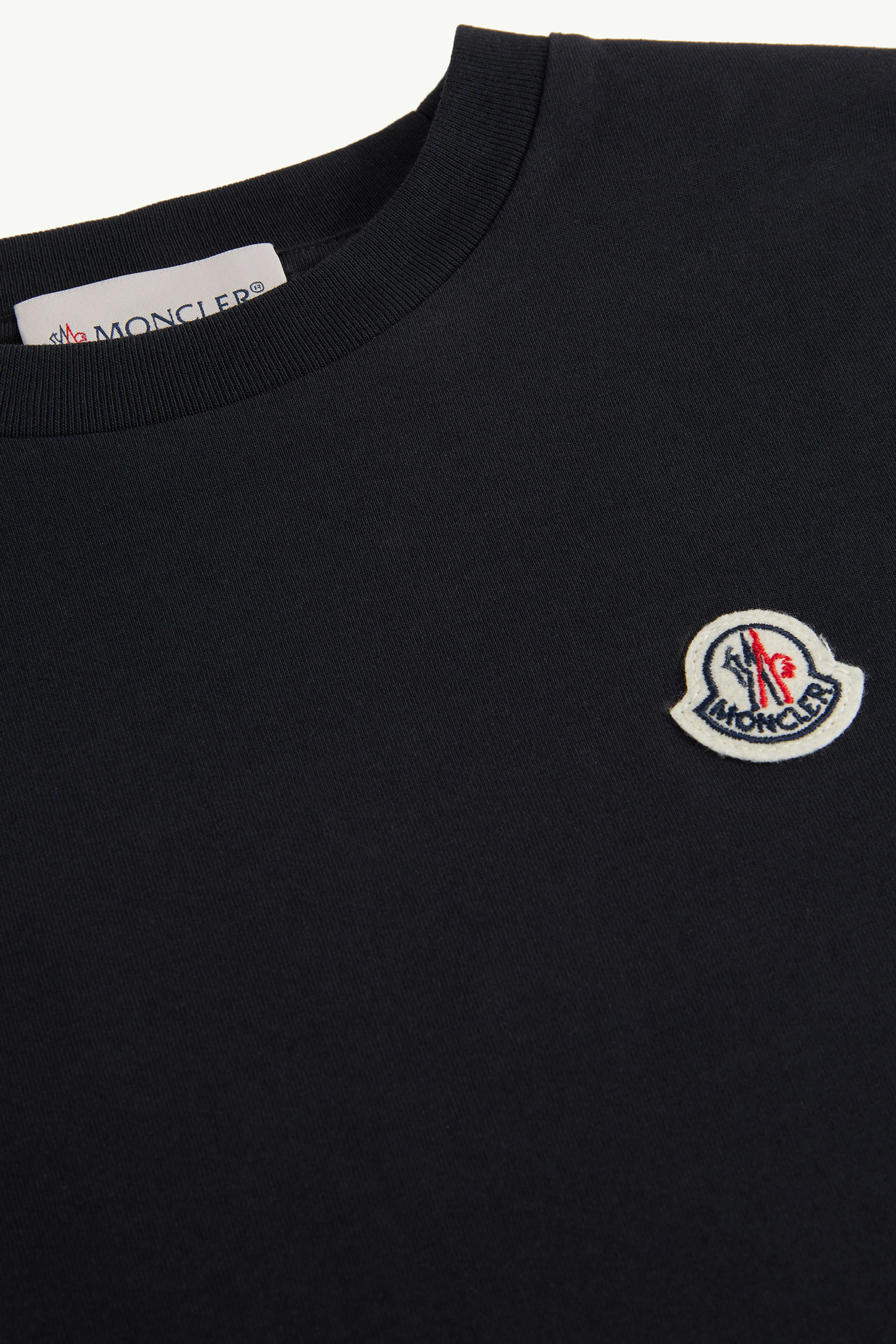 Camiseta de algodón con parche con logotipo (pack de 3) Niño Azul & Negro & Blanco Moncler 3